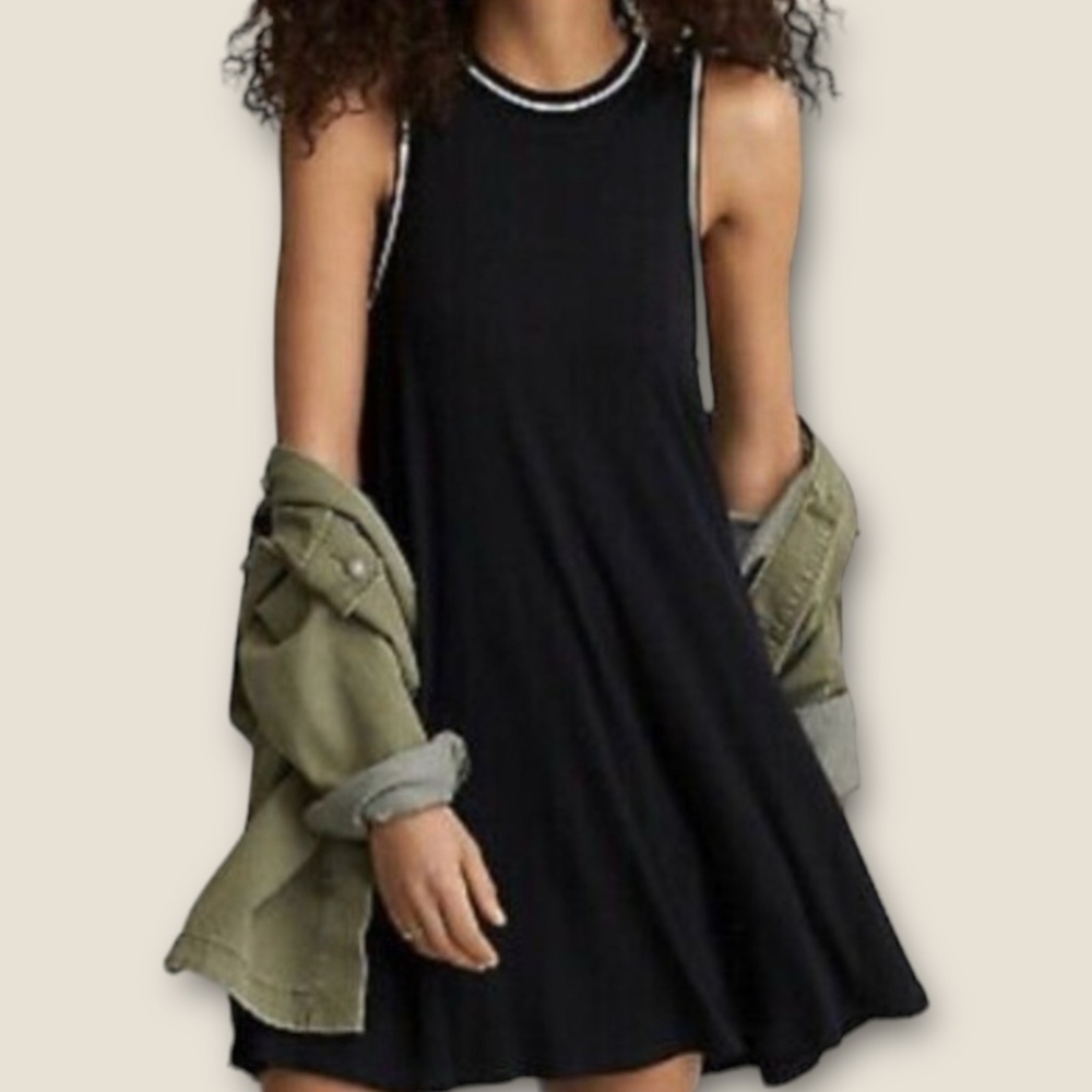 American Eagle Soft & Sexy Jersey Swing Dress Mini Black Small